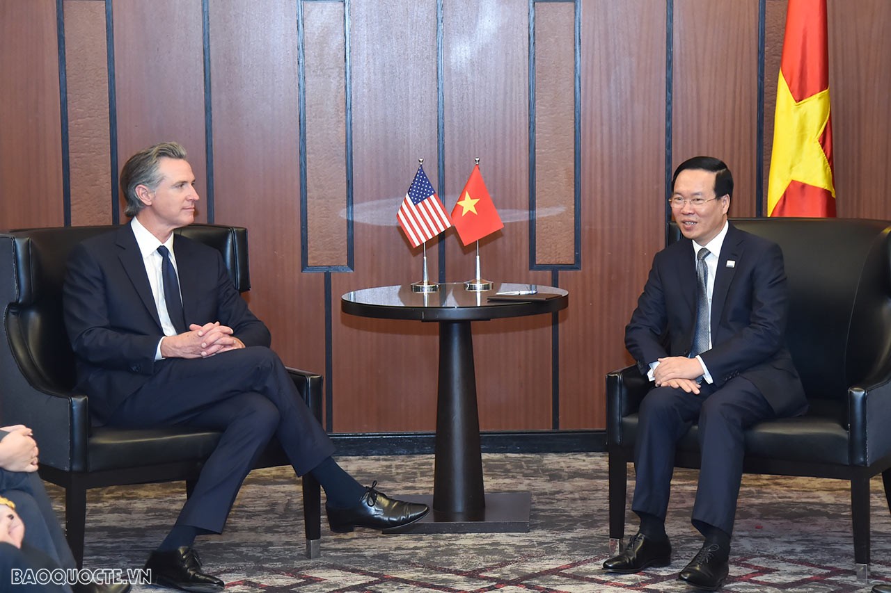 APEC 2023: Chủ tịch nước Võ Văn Thưởng tiếp Thống đốc bang California, Hoa Kỳ