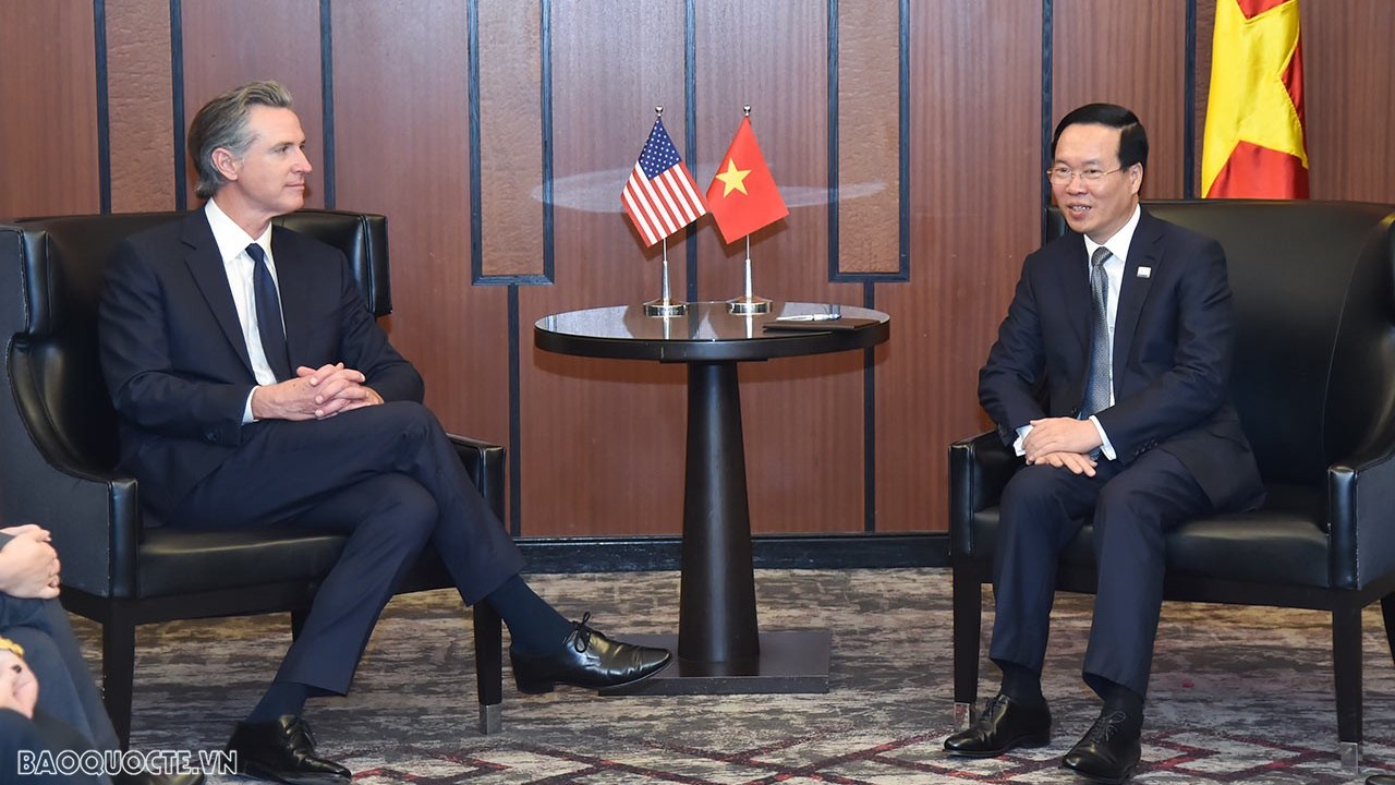 APEC 2023: Chủ tịch nước Võ Văn Thưởng tiếp Thống đốc bang California, Hoa Kỳ
