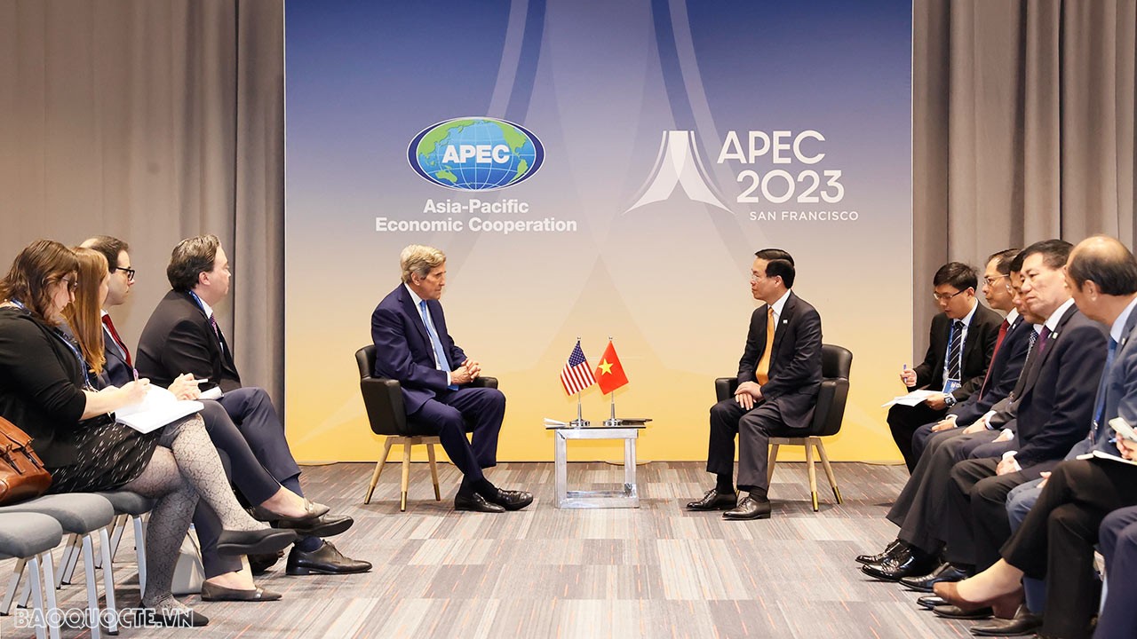 APEC 2023: Việt Nam-Hoa Kỳ thúc đẩy hợp tác ứng phó với biến đổi khí hậu và chuyển đổi năng lượng APEC 2023: Việt Nam-Hoa Kỳ thúc đẩy hợp tác ứng phó với biến đổi khí hậu và chuyển đổi năng lượng