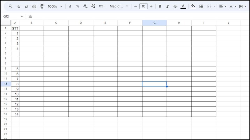 4 cách chèn nhiều dòng trong Google Sheets đơn giản, hiệu quả 4 cách chèn nhiều dòng trong Google Sheets đơn giản, hiệu quả