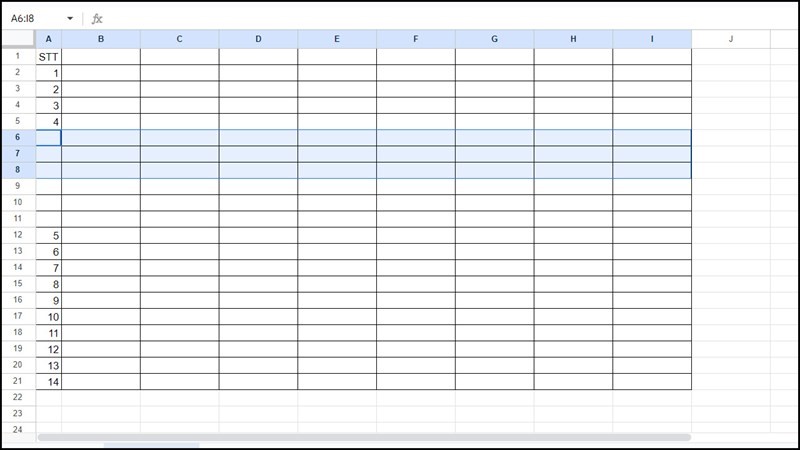 4 cách chèn nhiều dòng trong Google Sheets đơn giản, hiệu quả 4 cách chèn nhiều dòng trong Google Sheets đơn giản, hiệu quả