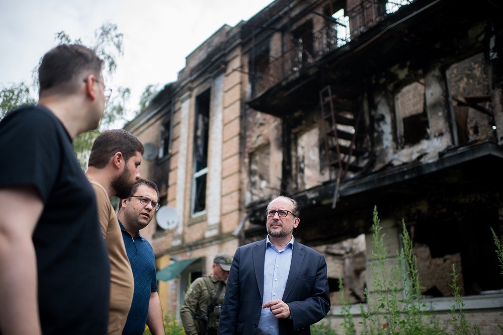 (11.19) Ngoại trưởng Áo Alexander Schallenberg ủng hộ việc Ukraine gia nhập EU, song cần cân nhắc về thời điểm và quy chế thành viên hoàn toàn. (Nguồn: BMEIA)