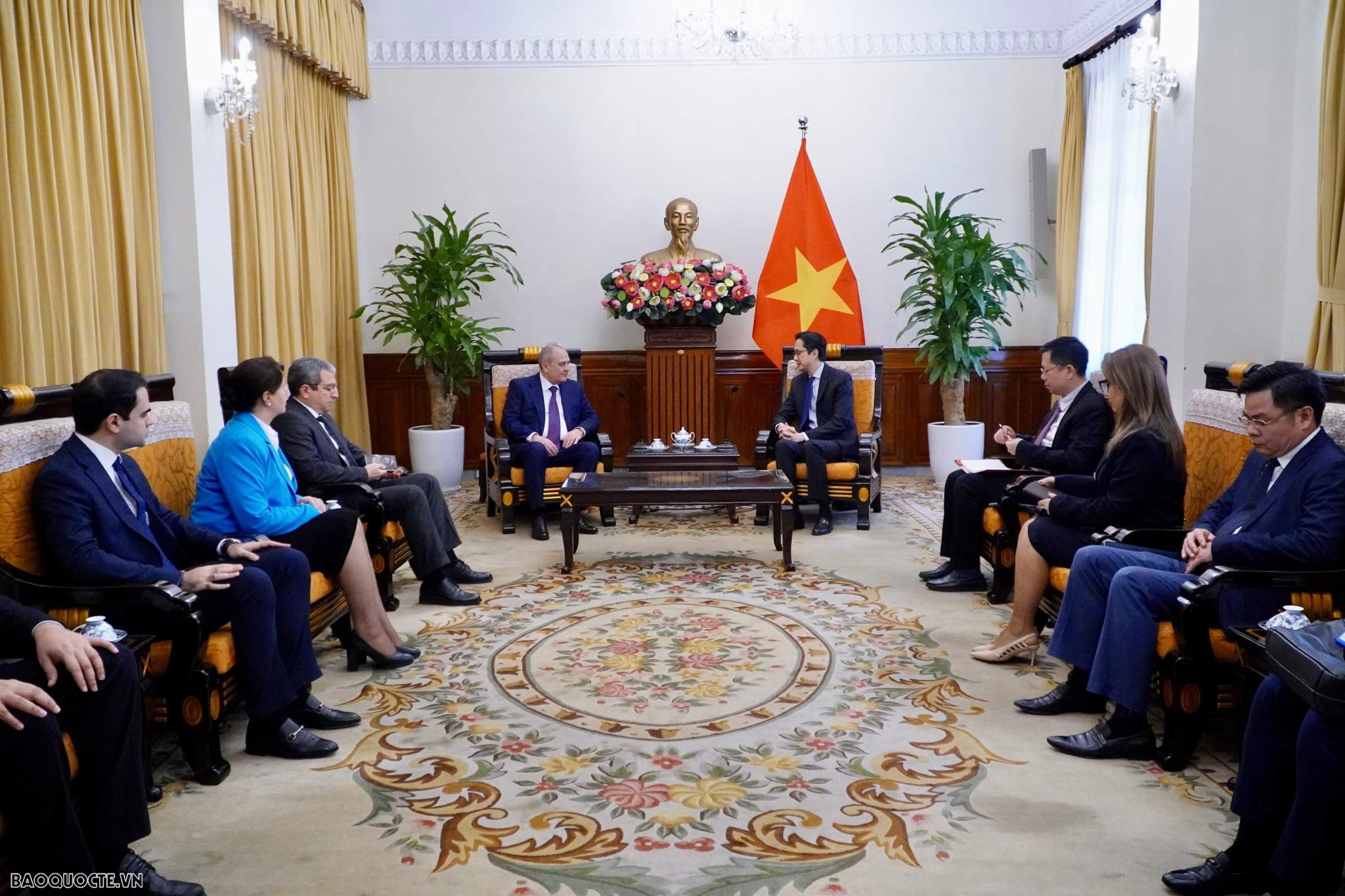 Toàn cảnh buổi tiếp. (Ảnh: Tuấn Việt)