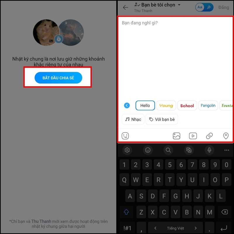Cách tạo nhật ký chung trên Zalo chỉ 2 người xem được cực thú vị
