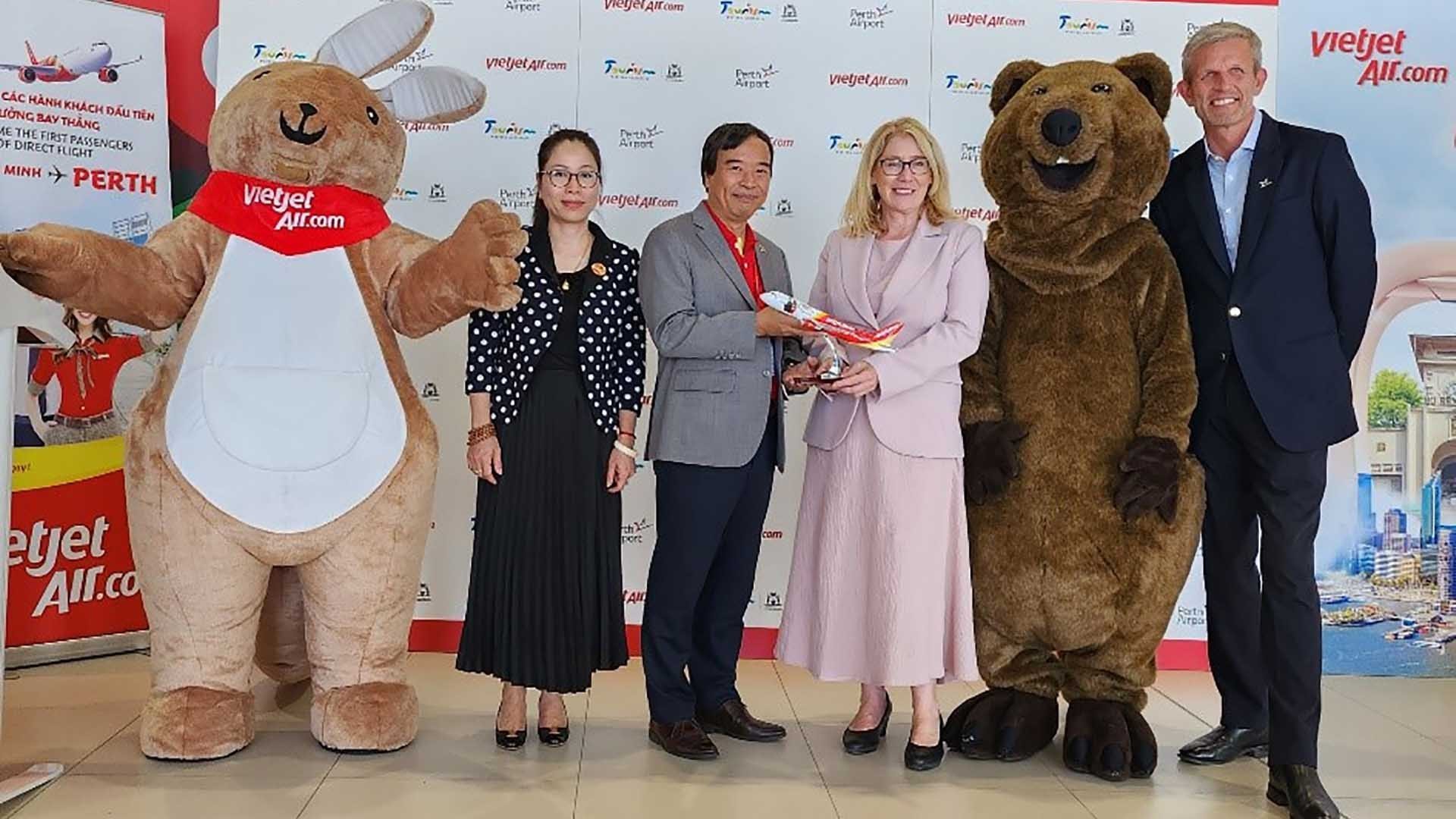 Vietjet khai trương đường bay thẳng đầu tiên nối TP. Hồ Chí Minh với thành phố Perth, Australia