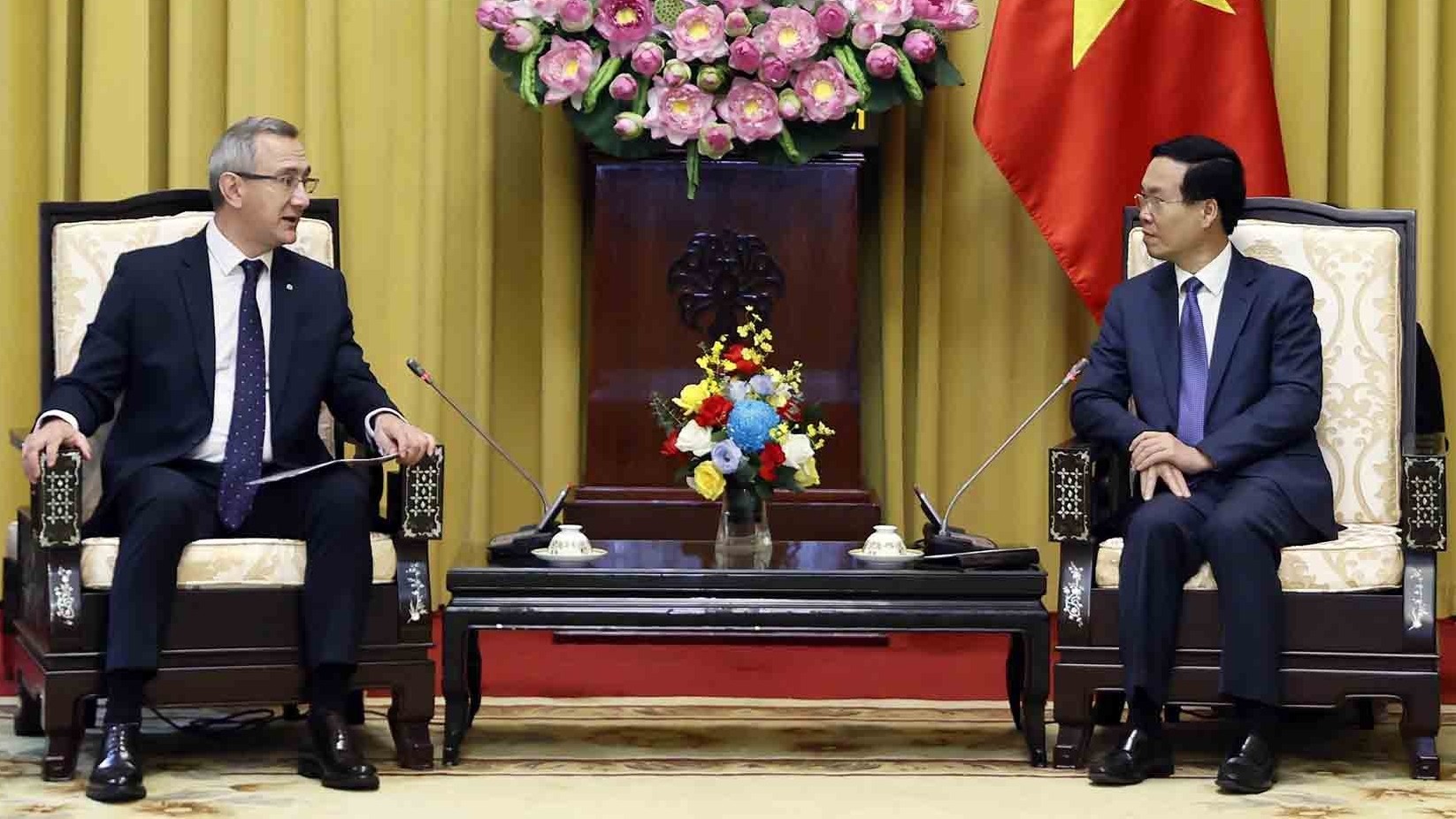 Chủ tịch nước Võ Văn Thưởng tiếp Thống đốc tỉnh Kaluga, Liên bang Nga