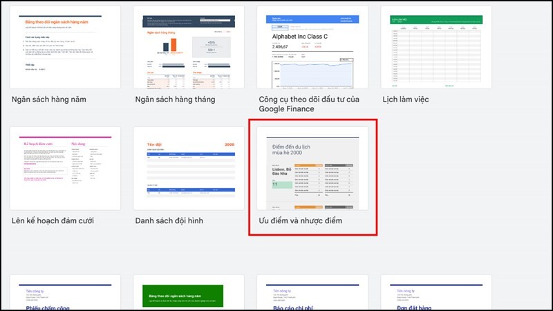 Cách tạo bảng so sánh bằng Google Sheets nhanh chóng, đơn giản Cách tạo bảng so sánh bằng Google Sheets nhanh chóng, đơn giản