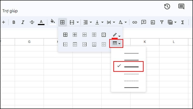 Cách tạo màu viền ô trong Google Sheets siêu đơn giản Cách tạo màu viền ô trong Google Sheets siêu đơn giản