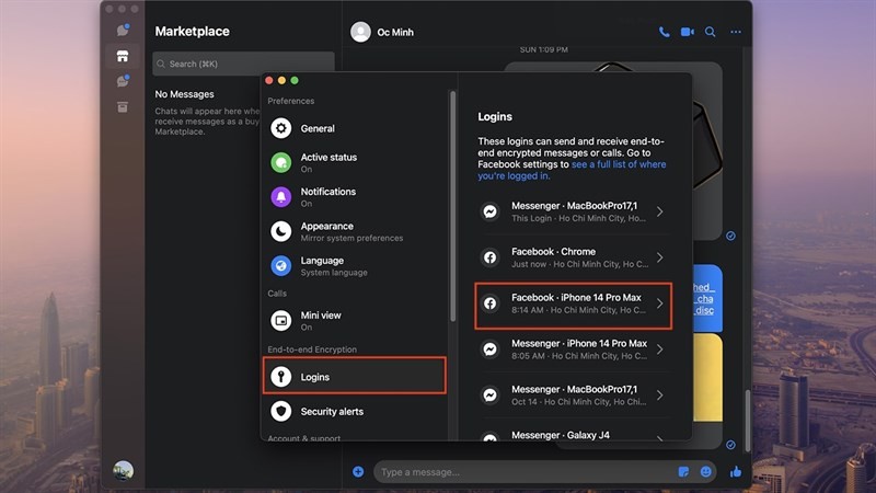 Xem lại lịch sử đăng nhập Messenger trên MacBook siêu đơn giản Xem lại lịch sử đăng nhập Messenger trên MacBook siêu đơn giản