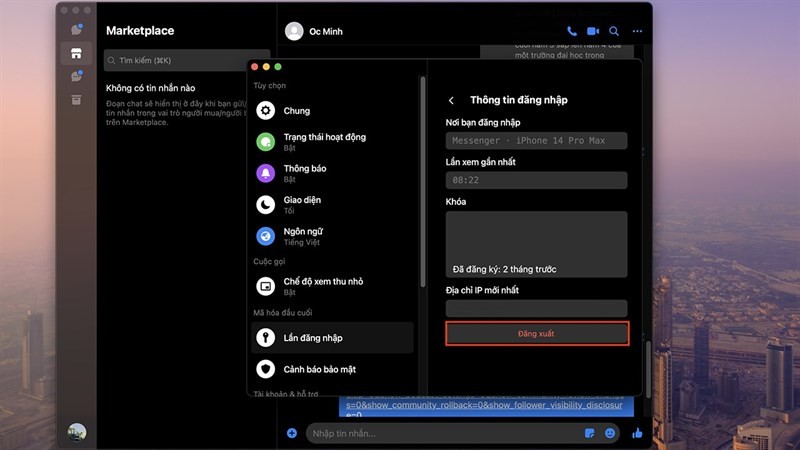 Xem lại lịch sử đăng nhập Messenger trên MacBook siêu đơn giản Xem lại lịch sử đăng nhập Messenger trên MacBook siêu đơn giản