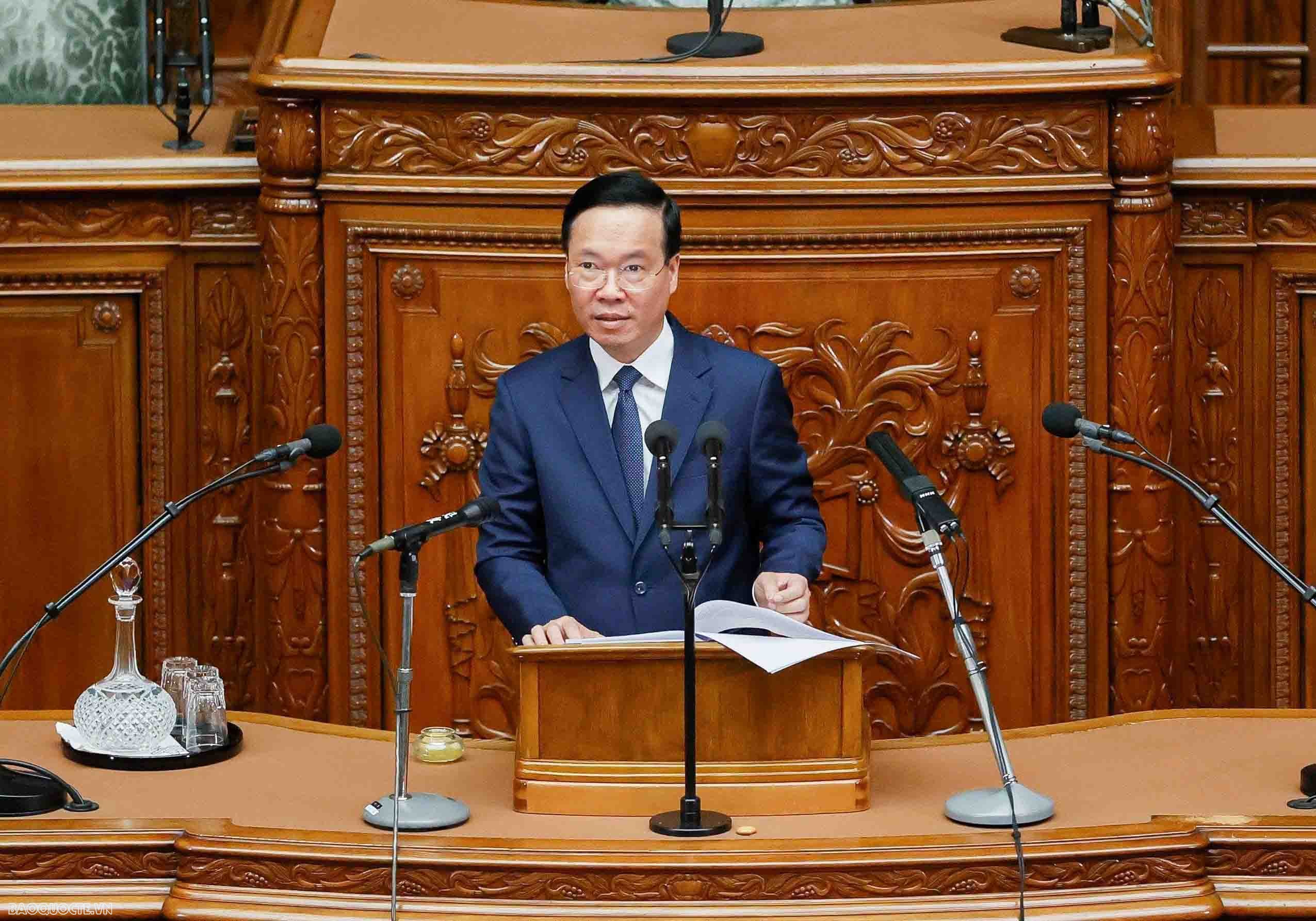 Chủ tịch nước Võ Văn Thưởng phát biểu tại Quốc hội Nhật Bản Chủ tịch nước Võ Văn Thưởng phát biểu tại Quốc hội Nhật Bản