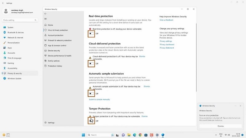 Cách tắt phần mềm diệt virus Windows 11 nhanh chóng và an toàn Cách tắt phần mềm diệt virus Windows 11 nhanh chóng và an toàn