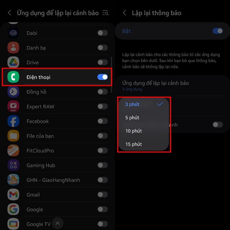 Hướng dẫn cách bật lặp lại thông báo trên điện thoại Samsung Hướng dẫn cách bật lặp lại thông báo trên điện thoại Samsung