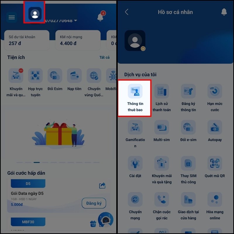 Kiểm tra cập nhật thông tin thuê bao MobiFone đơn giản ngay tại nhà Kiểm tra cập nhật thông tin thuê bao MobiFone đơn giản ngay tại nhà