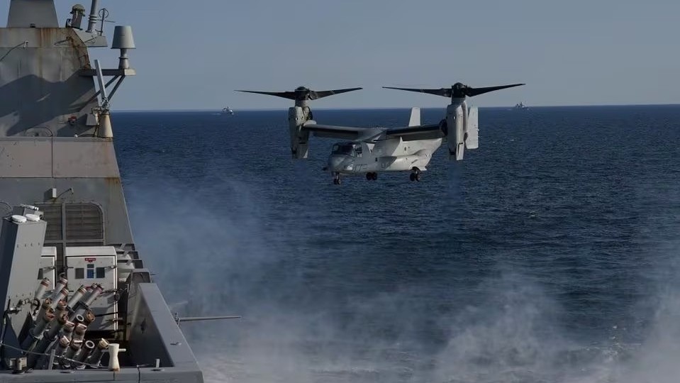 Phi đội 'chim ưng biển' của Mỹ ngưng hoạt động sau tai nạn khiến 8 quân nhân thiệt mạng