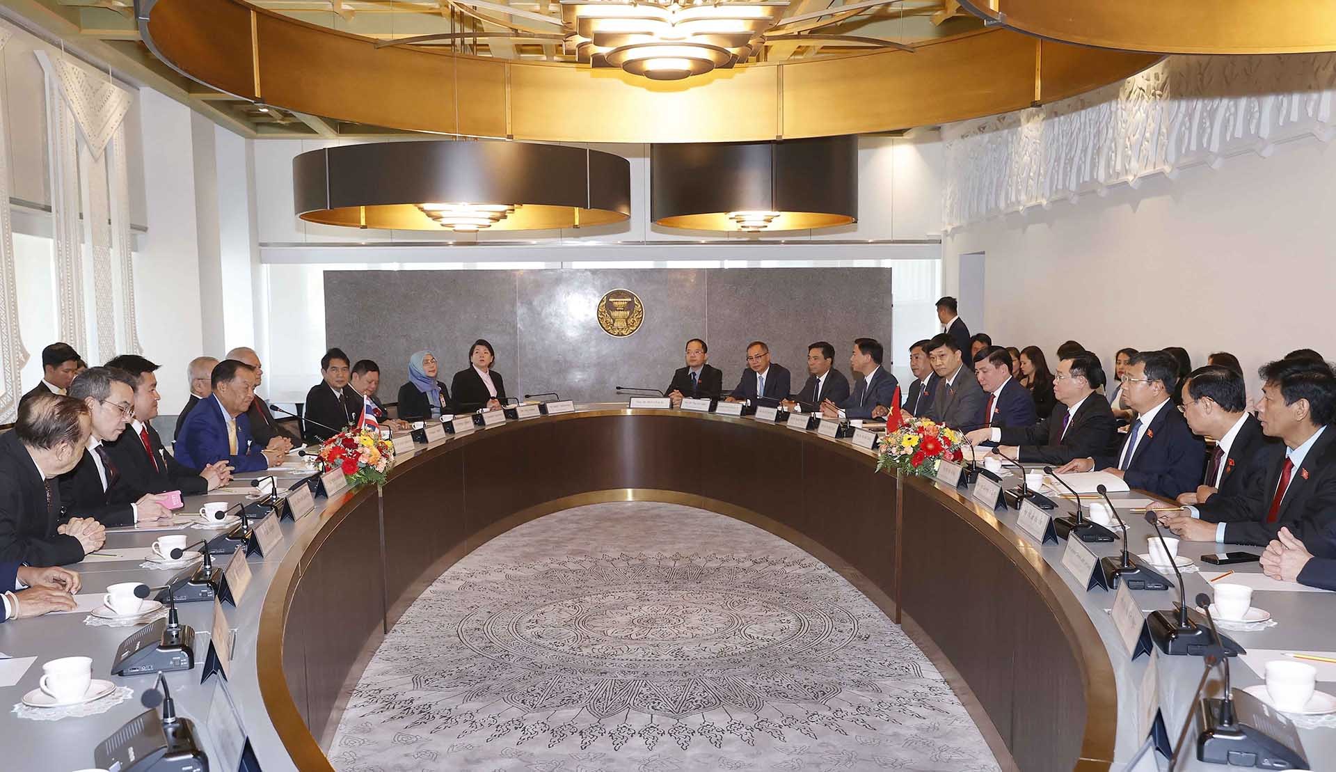 Quang cảnh hội đàm. (Nguồn: TTXVN)