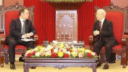Tổng Bí thư Nguyễn Phú Trọng tiếp Thủ tướng Belarus Roman Golovchenko