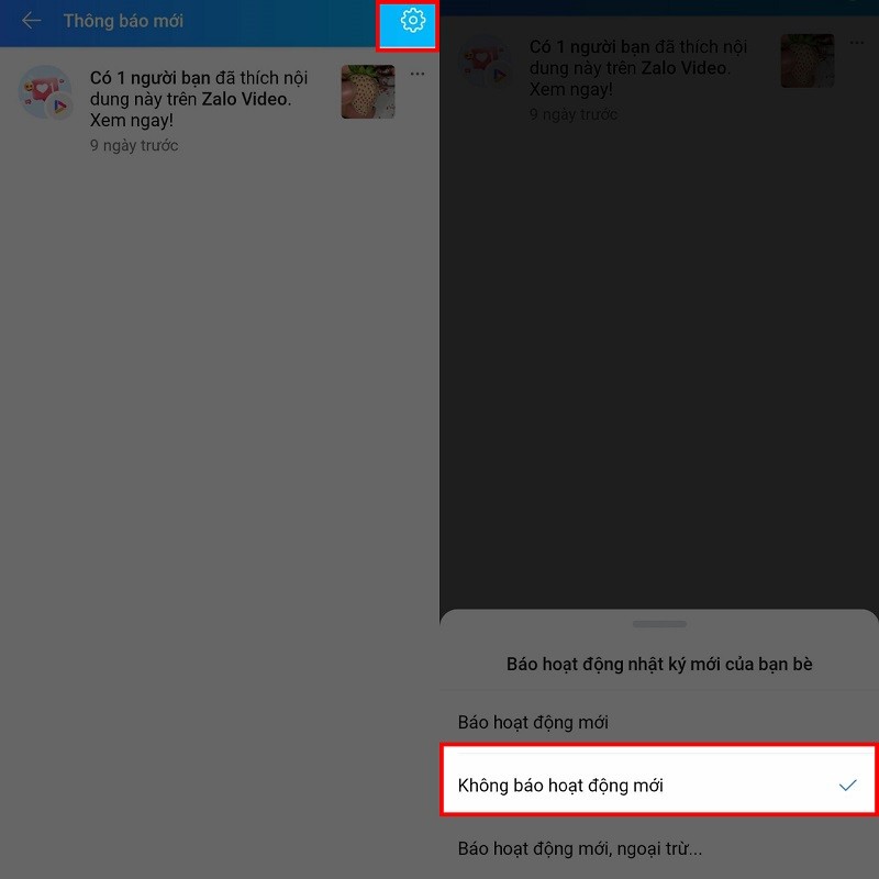Cách tắt thông báo hoạt động mới của bạn bè trên Zalo nhanh nhất Cách tắt thông báo hoạt động mới của bạn bè trên Zalo nhanh nhất
