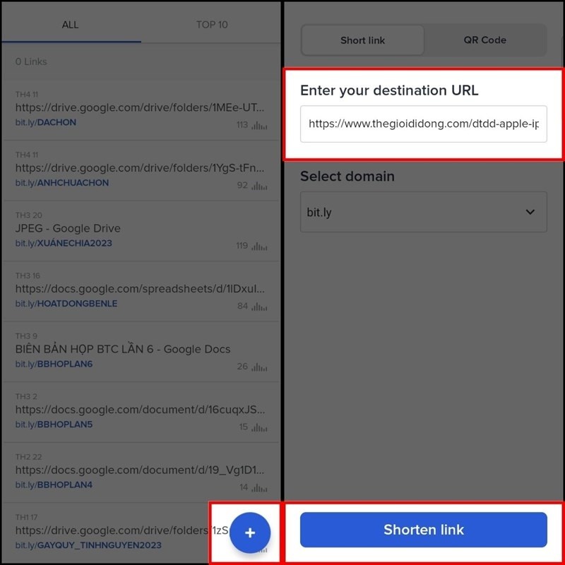 Cách dùng Bitly rút gọn link trên điện thoại nhanh chóng, đơn giản Cách dùng Bitly rút gọn link trên điện thoại nhanh chóng, đơn giản