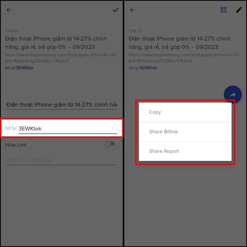 Cách dùng Bitly rút gọn link trên điện thoại nhanh chóng, đơn giản Cách dùng Bitly rút gọn link trên điện thoại nhanh chóng, đơn giản