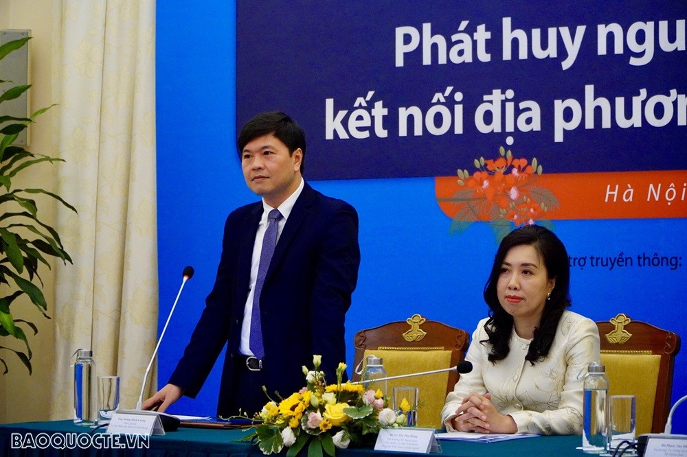 (12.14) Phó Chủ tịch UBND thành phố Hải Phòng Hoàng Minh Cường kỳ vọng Hội nghị sẽ giúp xây dựng hình ảnh của thành phố trong mắt cộng đồng NVNONN. (Ảnh: Tuấn Việt)