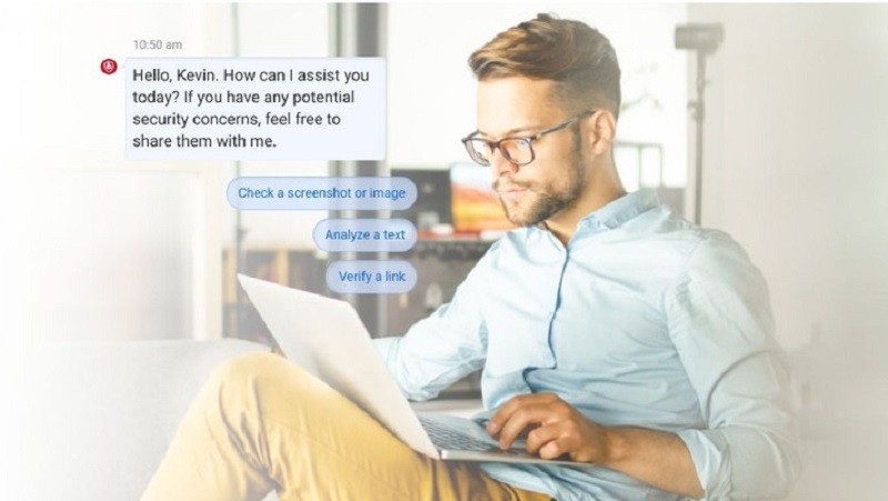 Người dùng có thể truy cập ứng dụng Scamio thông qua trình duyệt web hoặc Messenger sau khi thiết lập tài khoản Bitdefender.