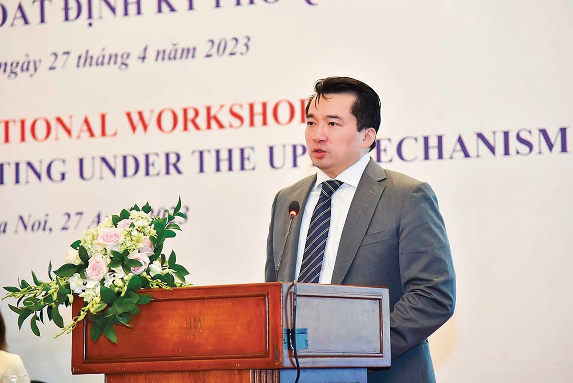 Vụ trưởng Vụ các Tổ chức quốc tế Phạm Hải Anh. Vụ trưởng Vụ các Tổ chức quốc tế Phạm Hải Anh.