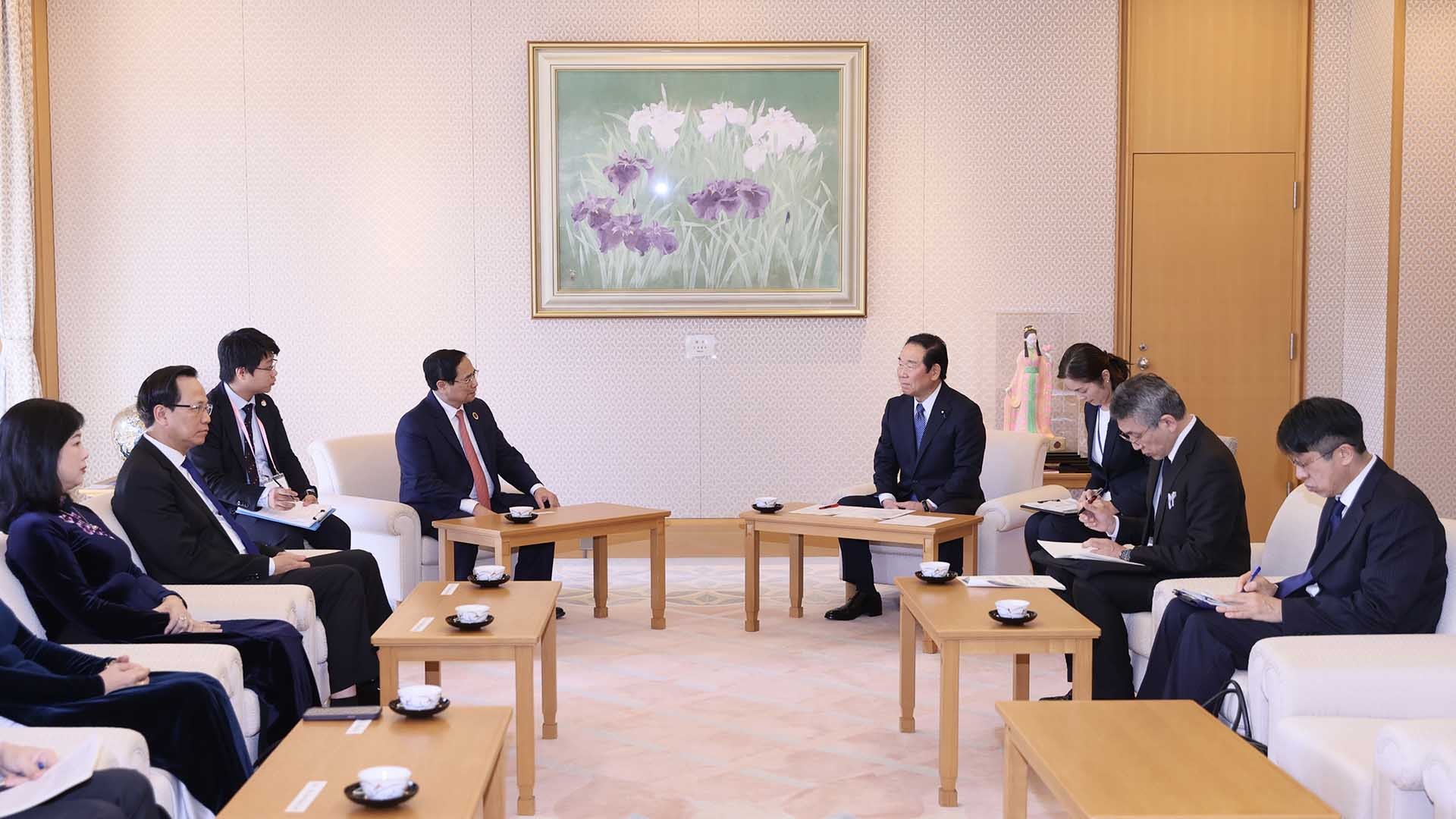 Thủ tướng Phạm Minh Chính gặp Chủ tịch Thượng Viện và Hạ viện Nhật Bản Thủ tướng Phạm Minh Chính gặp Chủ tịch Thượng Viện và Hạ viện Nhật Bản