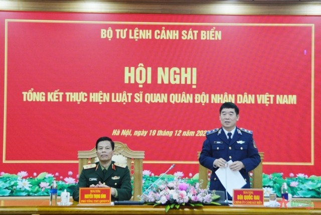 Bộ tư lệnh Cảnh sát biển tổng kết thực hiện Luật Sĩ quan Quân đội nhân dân Việt Nam