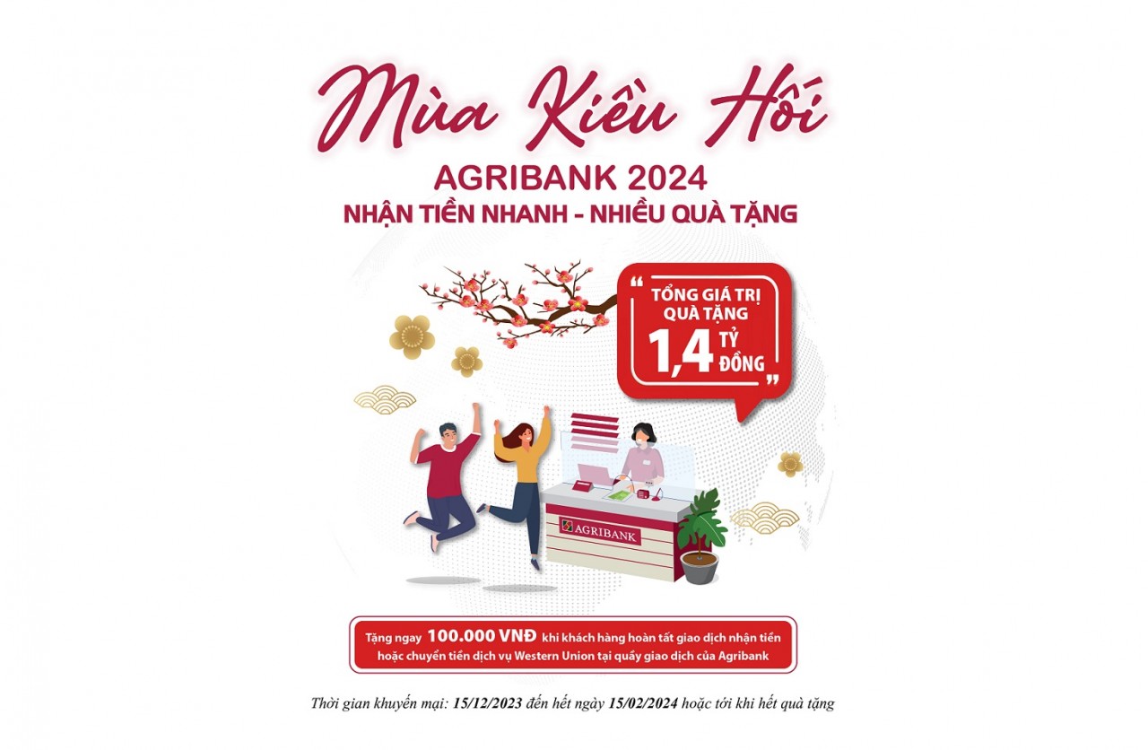 Mùa Kiều Hối Agribank 2024: “Nhận tiền nhanh – Nhiều quà tặng” Mùa Kiều Hối Agribank 2024: 'Nhận tiền nhanh – Nhiều quà tặng' - món quà thay lời cảm ơn