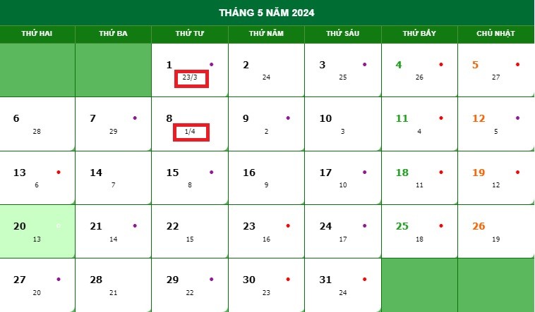 Hôm nay là ngày mấy âm lịch? Lịch âm lịch năm 2024 Hôm nay là ngày mấy âm lịch? Lịch âm lịch năm 2024