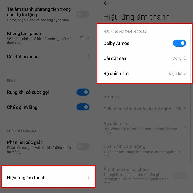 Cách chỉnh âm thanh Dolby Atmos trên Xiaomi cực đơn giản