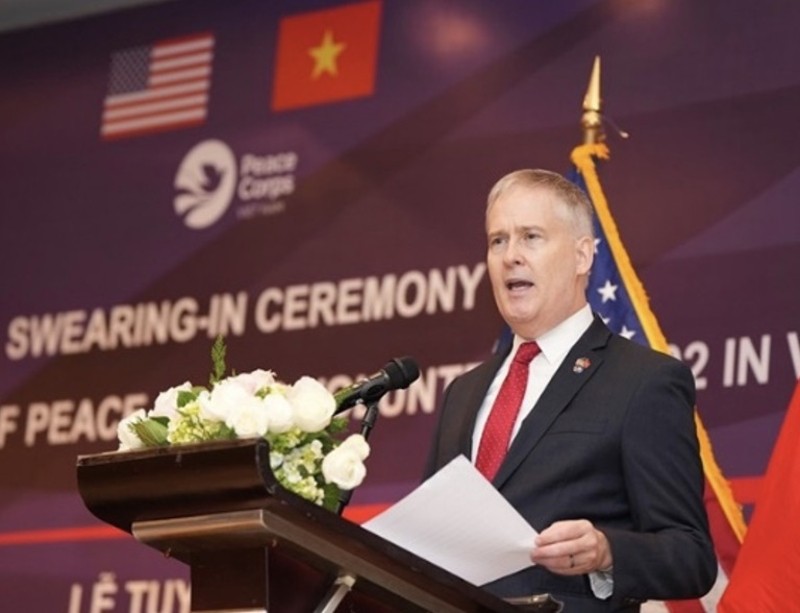 Ông Mikel Herrington - GĐ Quốc gia Chương trình Hòa Bình chia sẻ tại buổi Lễ (Ảnh: Bảo Lan) Ông Mikel Herrington - GĐ Quốc gia Chương trình Hòa Bình chia sẻ tại buổi Lễ (Ảnh: Bảo Lan)