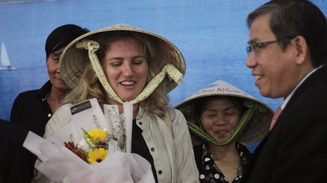 Bình Định chào đón khách quốc tế đến 'xông đất' đầu năm mới