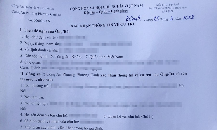 Năm 2024, xin giấy xác nhận cư trú ở đâu?