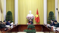 Chủ tịch nước Võ Văn Thưởng chủ trì phiên họp thứ tư Hội đồng Quốc phòng và An ninh nhiệm kỳ 2021-2026