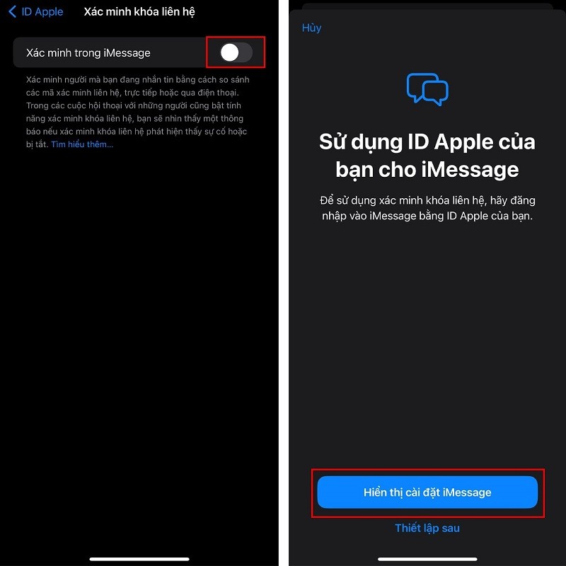 Cách bật xác minh liên hệ iMessage trên iPhone đơn giản, nhanh chóng Cách bật xác minh liên hệ iMessage trên iPhone đơn giản, nhanh chóng