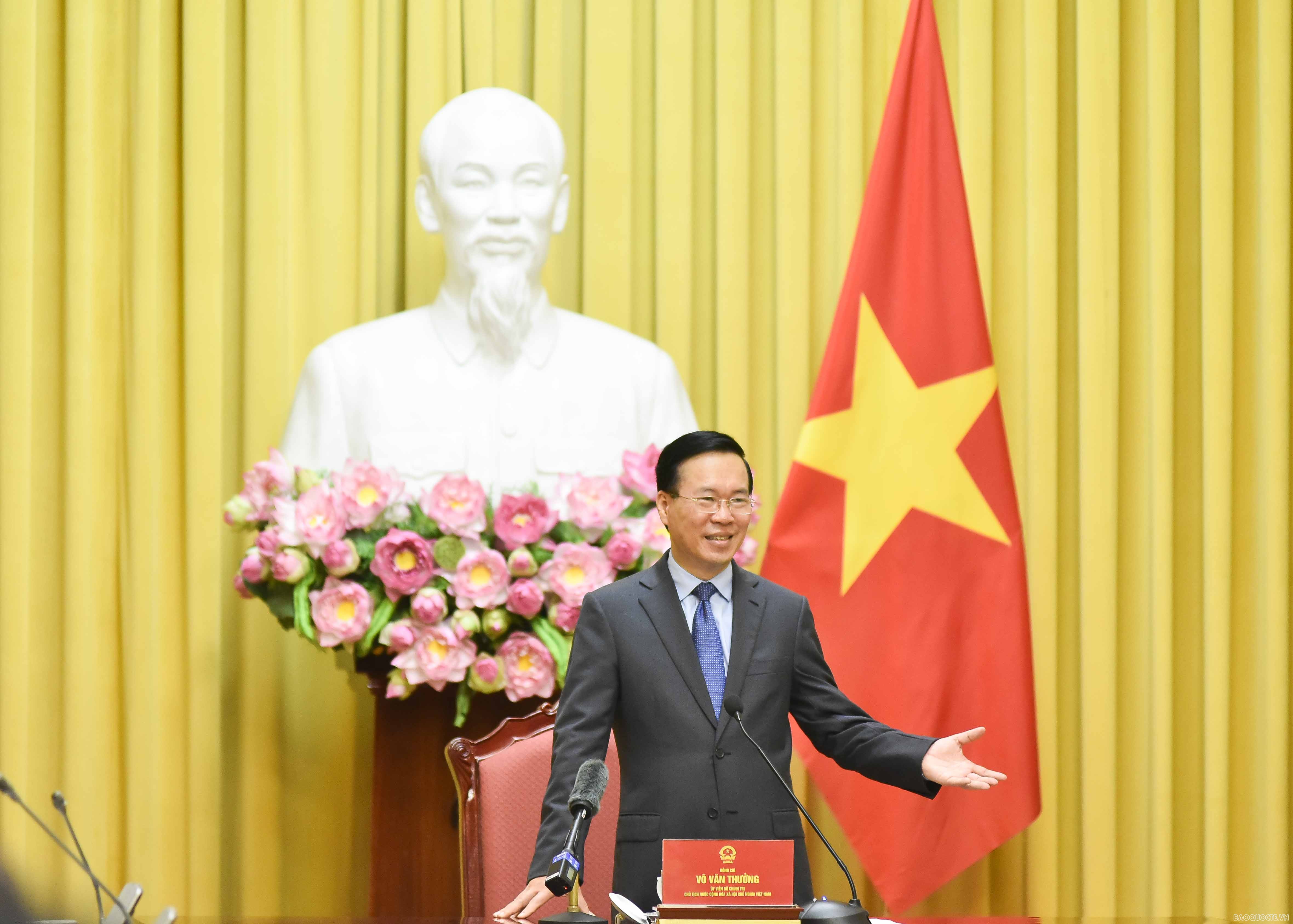 undefined Chủ tịch nước phát biểu chỉ đạo tại buổi gặp mặt.