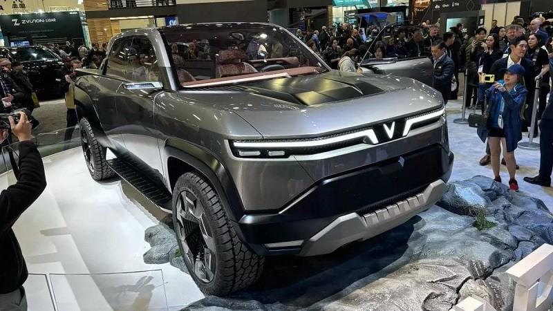 Bản concept của chiếc bán tải chạy điện VinFast VF Wild tại triển lãm CES 2024.
