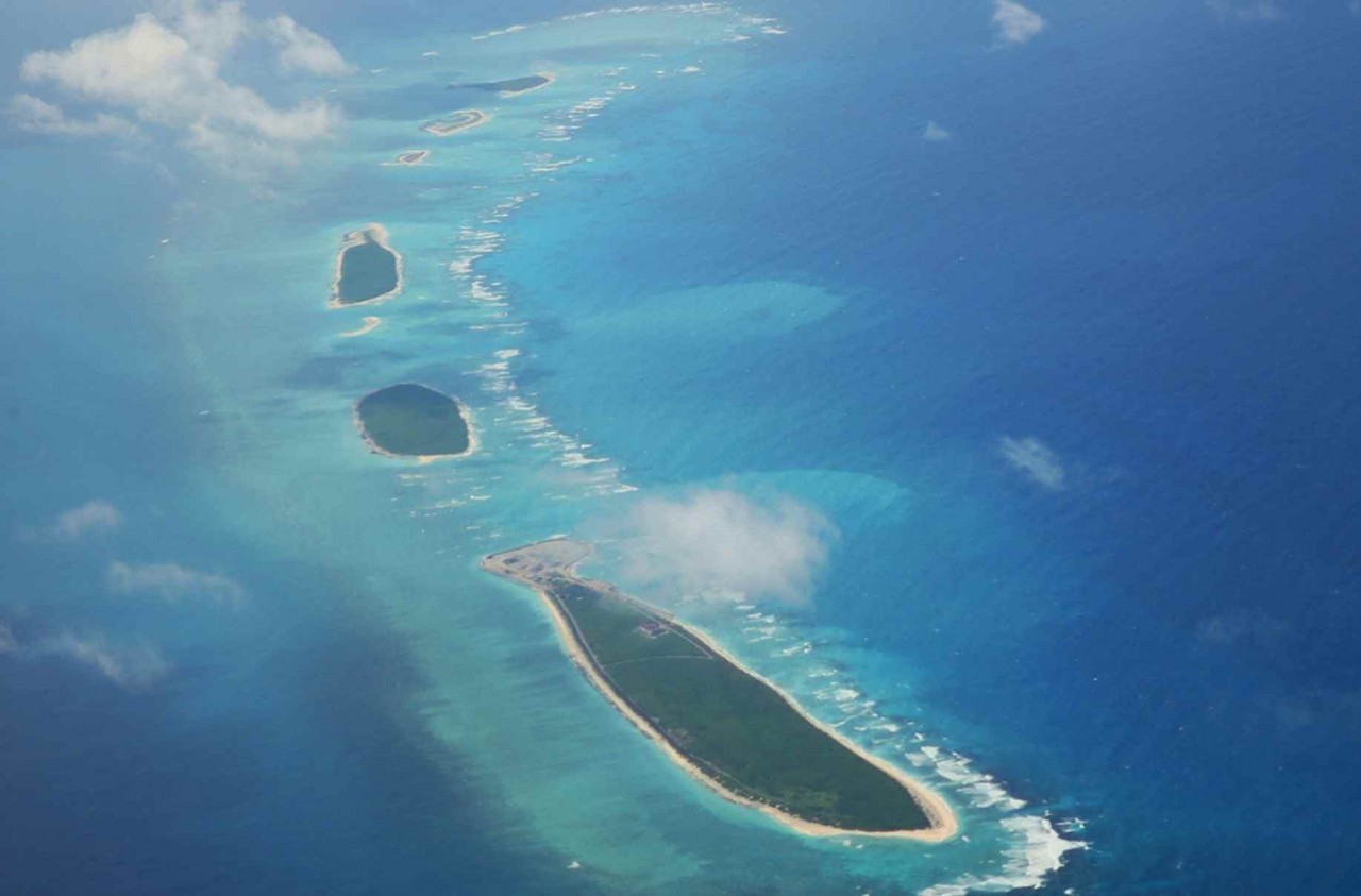 Một khu vực Biển Đông nhìn từ trên cao. (Nguồn: VCG/Global Times) Một khu vực Biển Đông nhìn từ trên cao. (Nguồn: VCG/Global Times)