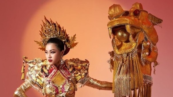 Hoa hậu Toàn cầu 2023: Hoa hậu Đoàn Thu Thủy sẽ trình diễn trang phục dân tộc Lưỡng Nghê Chầu
