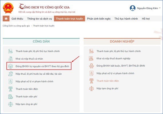 Hướng dẫn gia hạn thẻ BHYT hộ gia đình có giảm trừ mức đóng online năm 2024