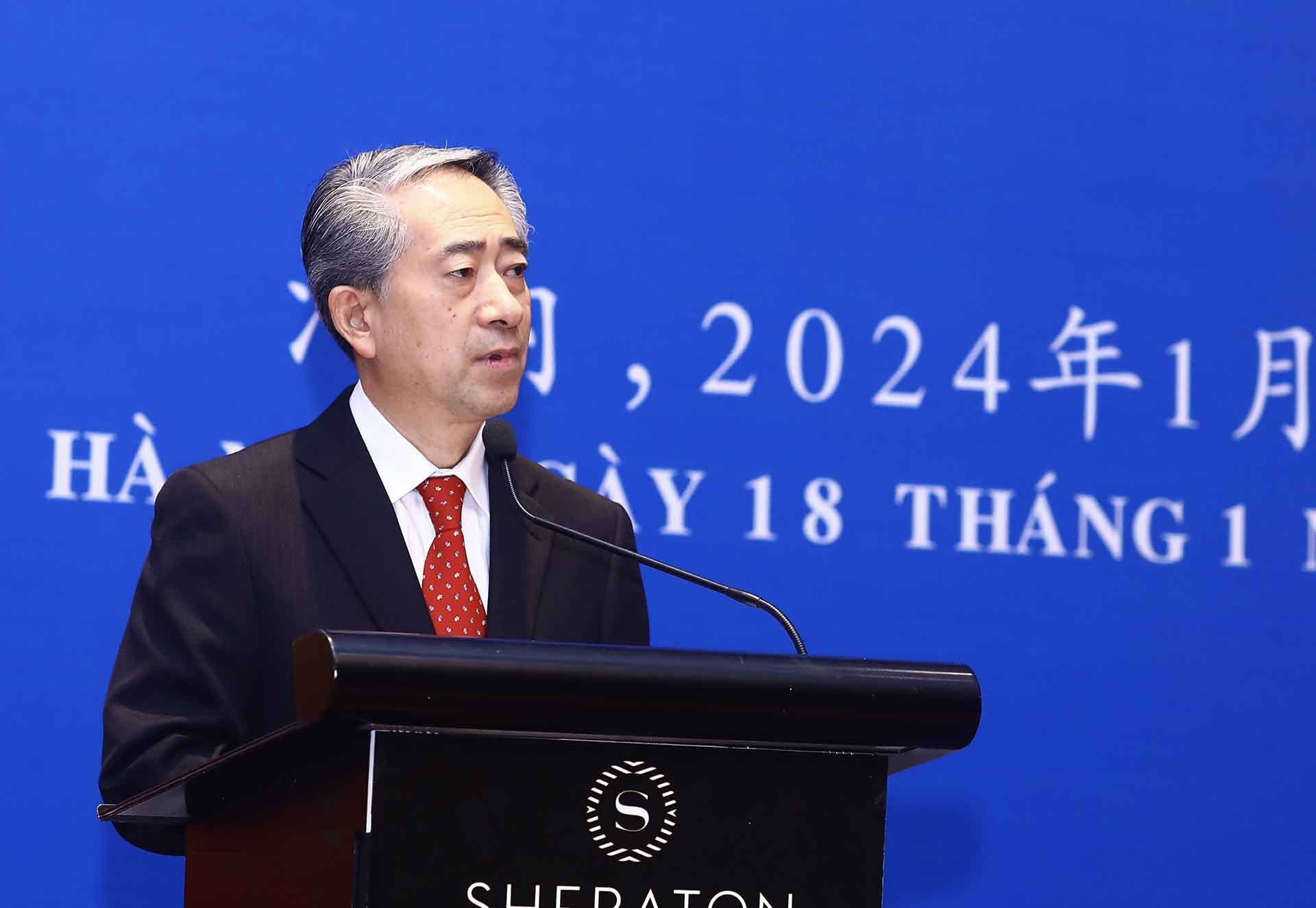 Đại sứ Trung Quốc tại Việt Nam Hùng Ba phát biểu. (Nguồn: TTXVN) Đại sứ Trung Quốc tại Việt Nam Hùng Ba phát biểu. (Nguồn: TTXVN)