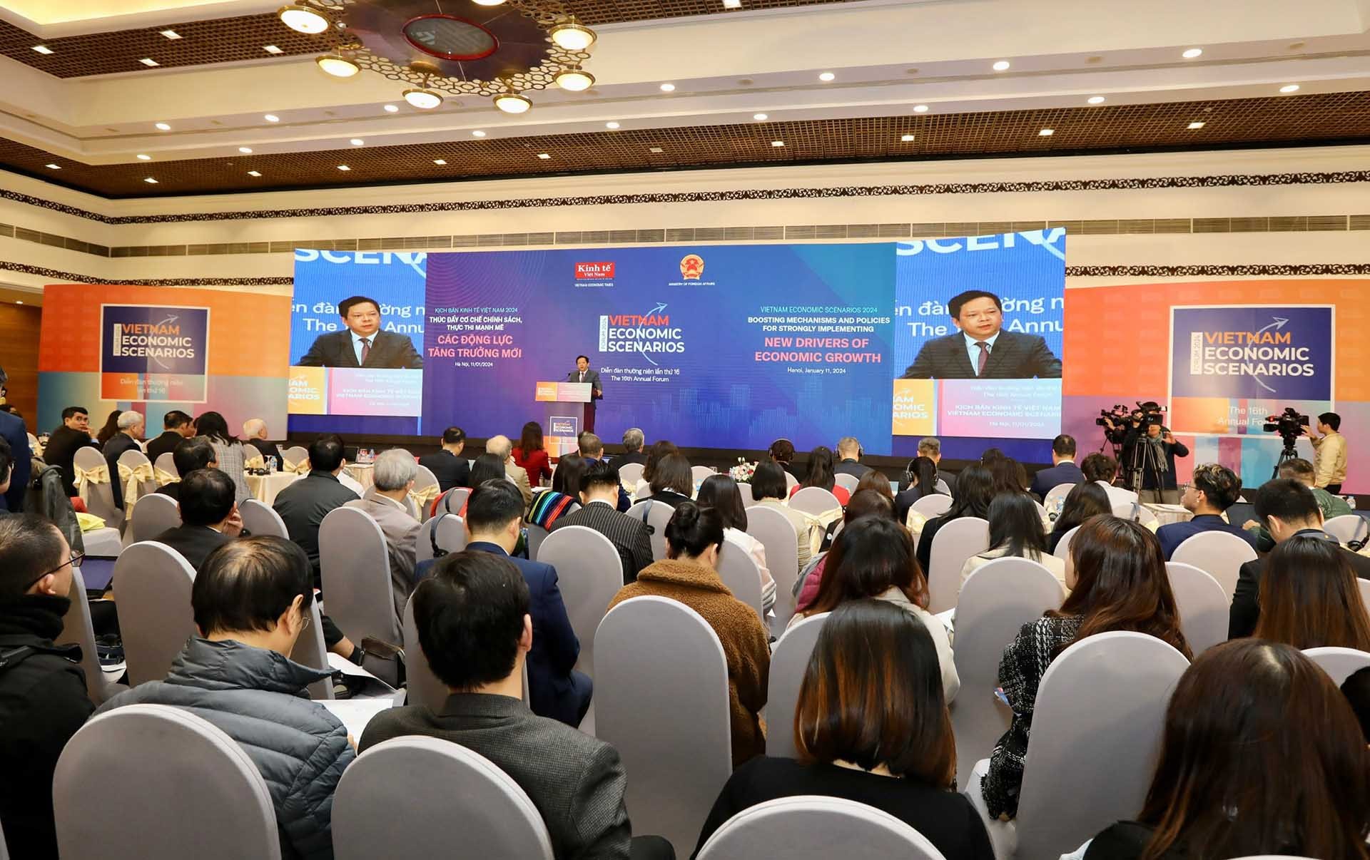 Toàn cảnh Diễn đàn thường niên Kịch bản Kinh tế Việt Nam lần thứ 16. (Nguồn: VnEconomy)