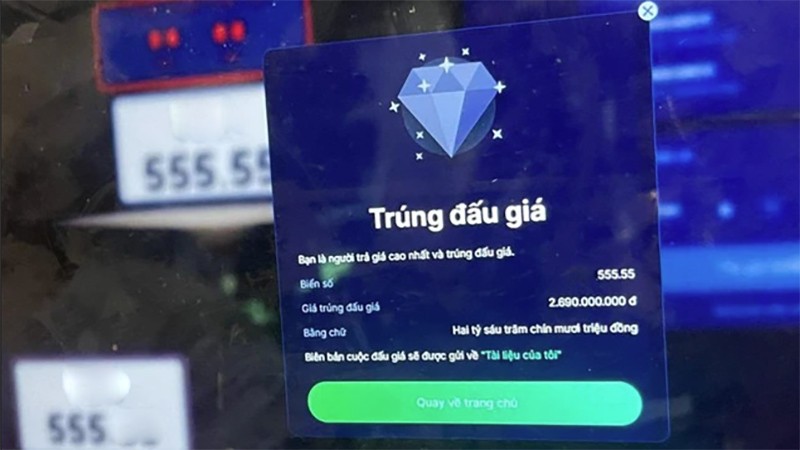 Biển số xe trúng đấu giá có được thừa kế không?