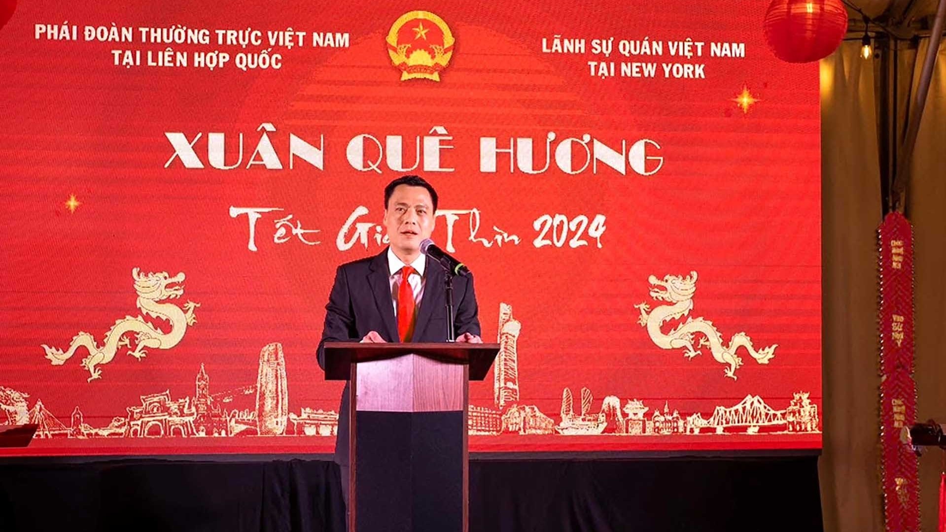 Phái đoàn thường trực Việt Nam tại Liên hợp quốc tổ chức Tết cộng đồng - Xuân Quê hương Giáp Thìn 2024