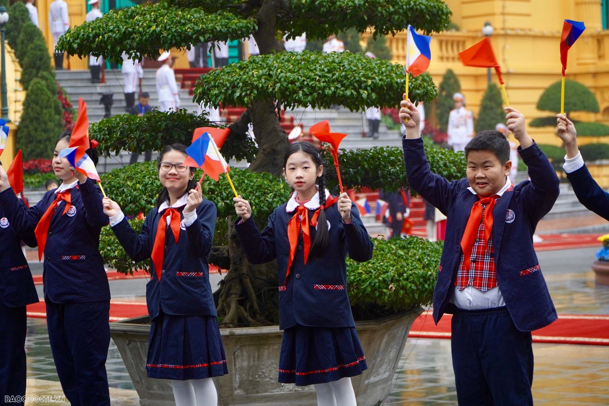 Chủ tịch nước Võ Văn Thưởng và phu nhân chủ trì lễ đón chính thức Tổng thống Philippines và Phu nhân Chủ tịch nước Võ Văn Thưởng và phu nhân chủ trì lễ đón chính thức Tổng thống Philippines và Phu nhân