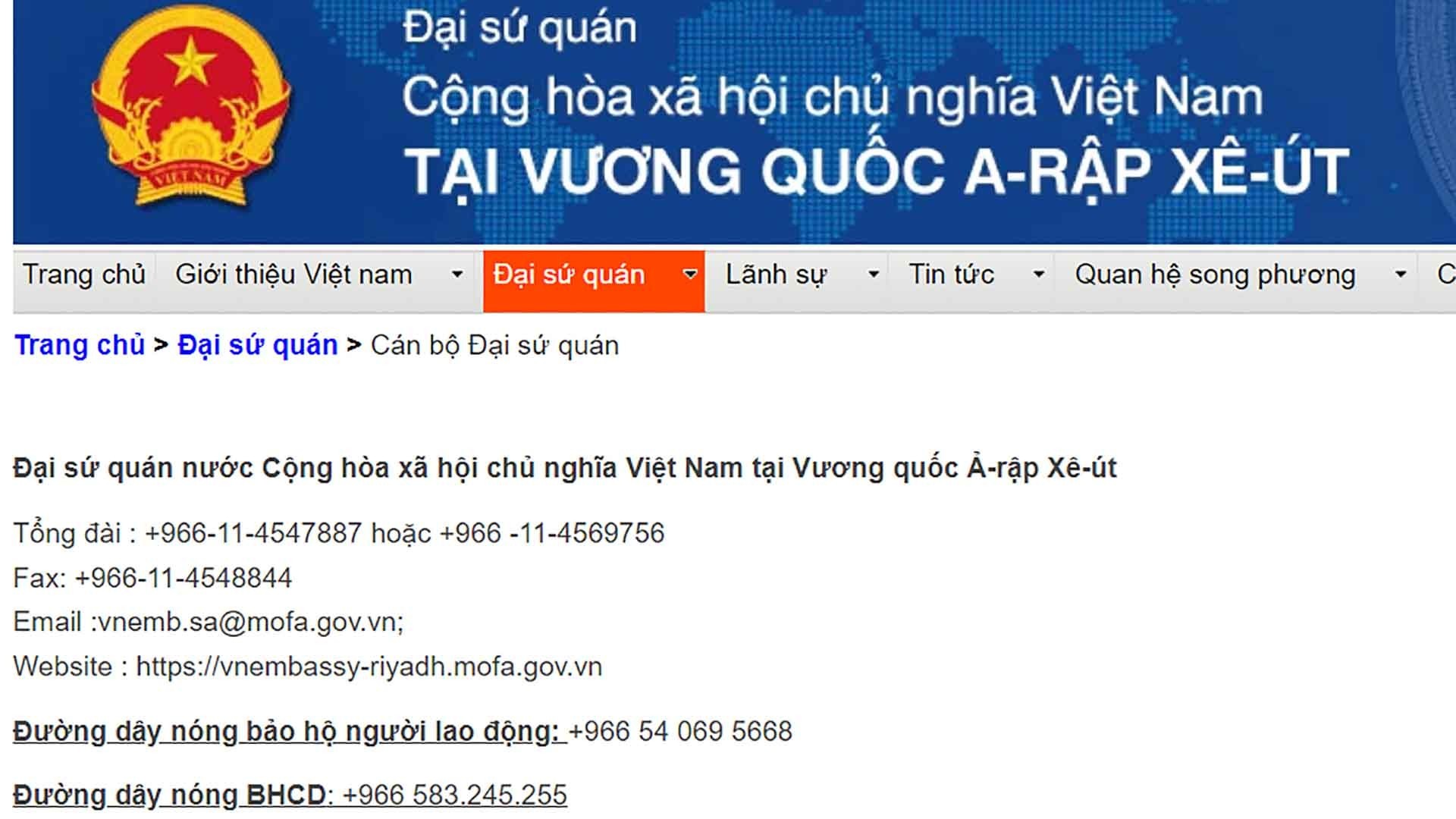 Đại sứ Đặng Xuân Dũng thăm lãnh sự công dân tại Saudi Arabia