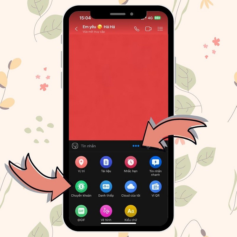 Chuyển tiền trực tiếp cho bạn bè khi chat trên Zalo cực nhanh chóng