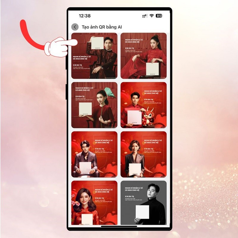 Tạo QR nhận lì xì độc đáo cùng AI trên MoMo